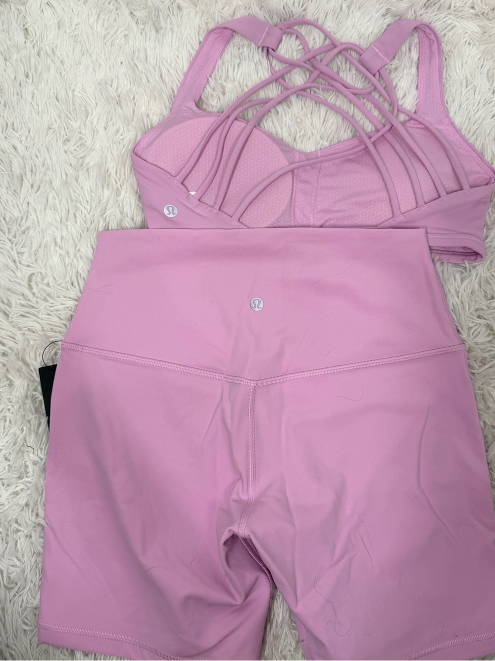 NWT Lululemon x Peloton Vital Pink Free to Be Wild Sports Bra & Align Shorts 8 - Picture 5 of 6